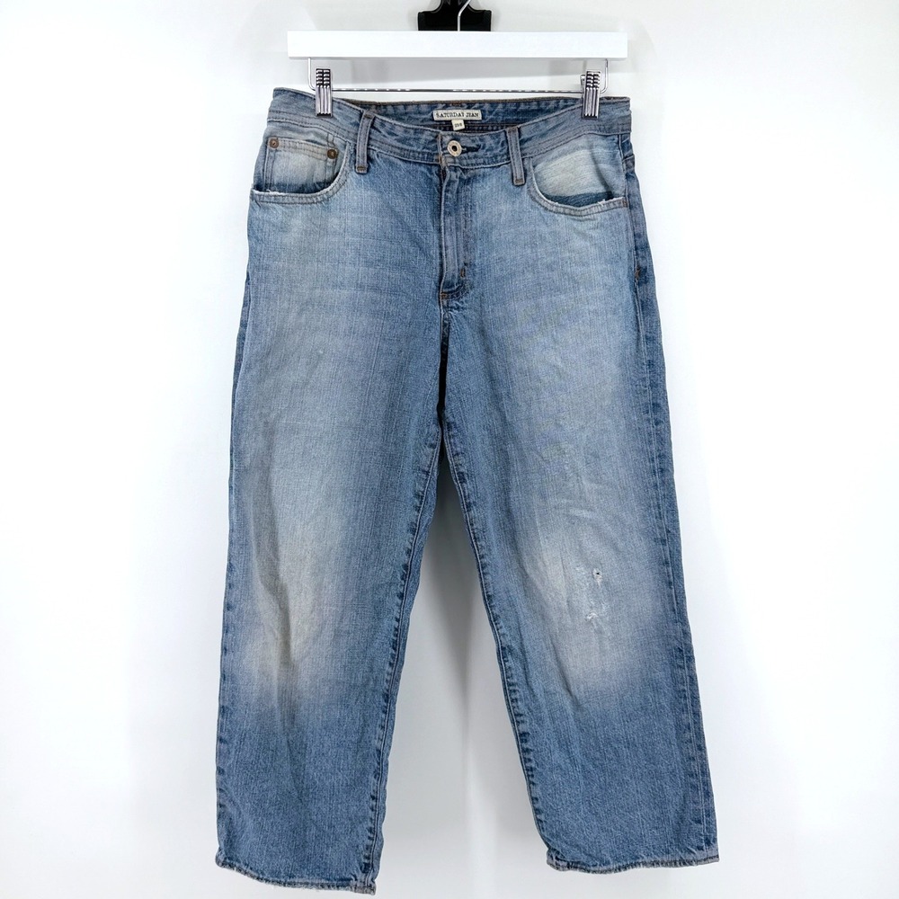 Polo Jeans Co Saturday Jean Cropped Vintage Relaxed 8 Blue Women Light Wash